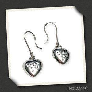 PT 900 PLATINUM 3D Heart ‘With You’ Earrings